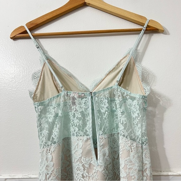 Victoria’s Secret XS Green Babydoll Y2K Coquette Mini Fairy Lace Mini Dress - Picture 9 of 13